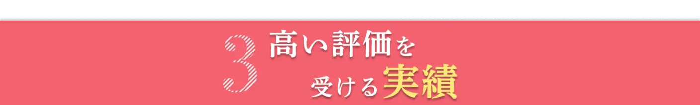 高い評価を受ける実績