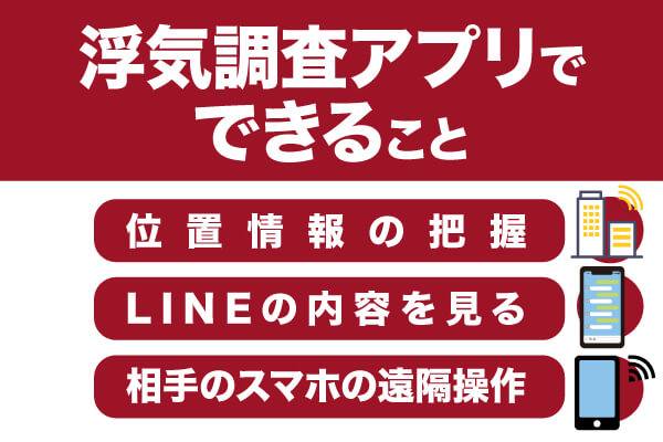 浮気調査アプリでできること